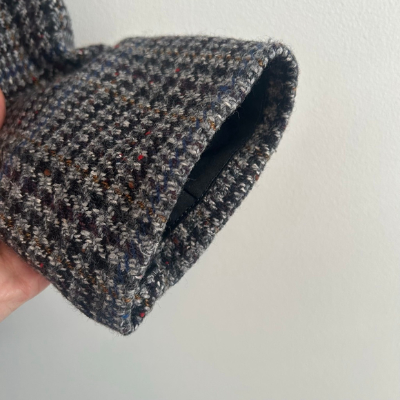 Vintage Daks Wool Silk Houndstooth Oversized Blazer Size Medium - Picture 6 of 15